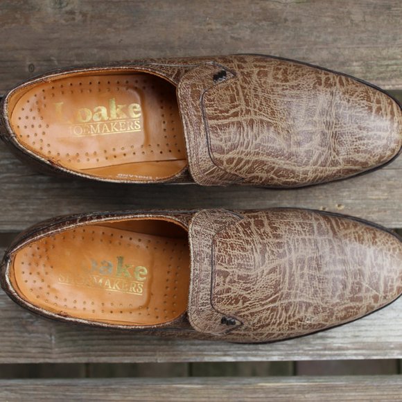 Rare, 1980s Vintage Loake Loafer, Gray Antelope/Kudu Hide, Made in England, 8 UK - Picture 10 of 12